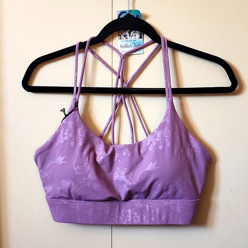 Light Lilac Floral Double Strap Bra